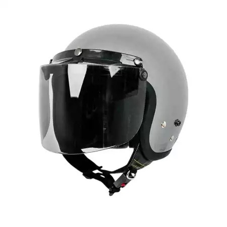 Helm  bogo Dewasa Retro Putih Glossy Original SNI Dewasa - Half Face Klasik