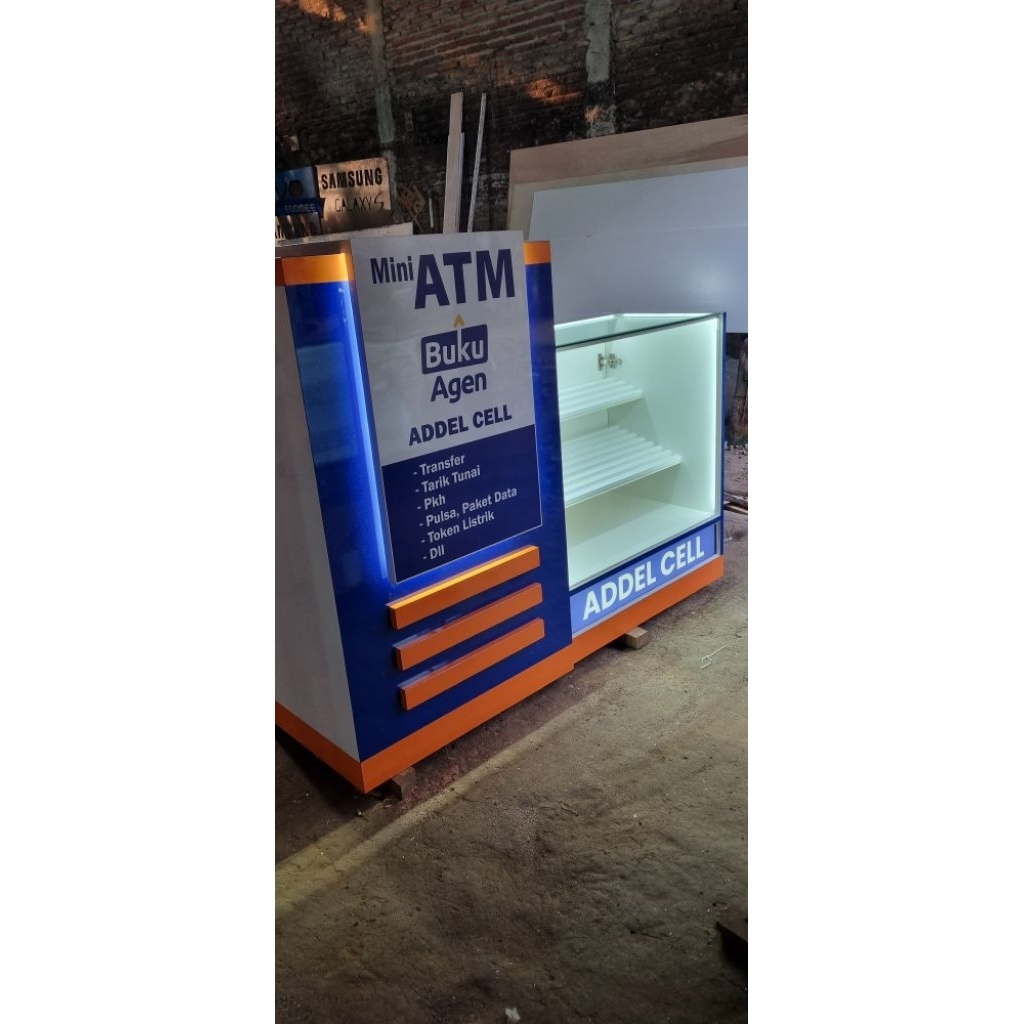 meja kasir buku atm mini atm brilink