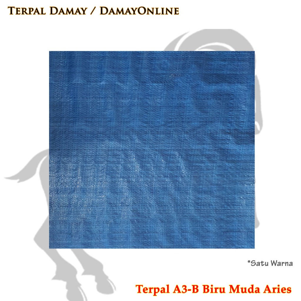 Terpal Rol A3-B Biru Muda Recycle Aries ( Harga / Rol )
