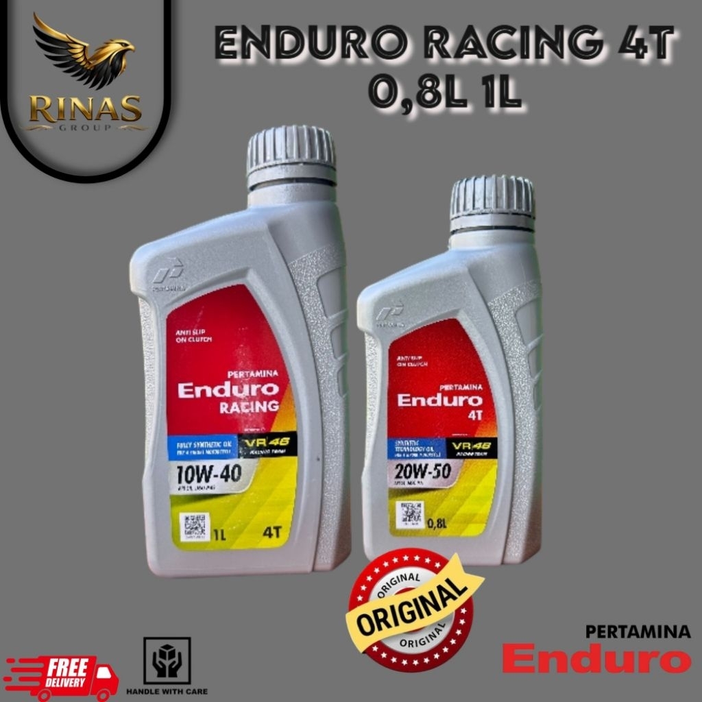 PERTAMINA ENDURO 4T 20W-50 800ML RACING 10W-40 1L ORIGINAL PERTAMINA