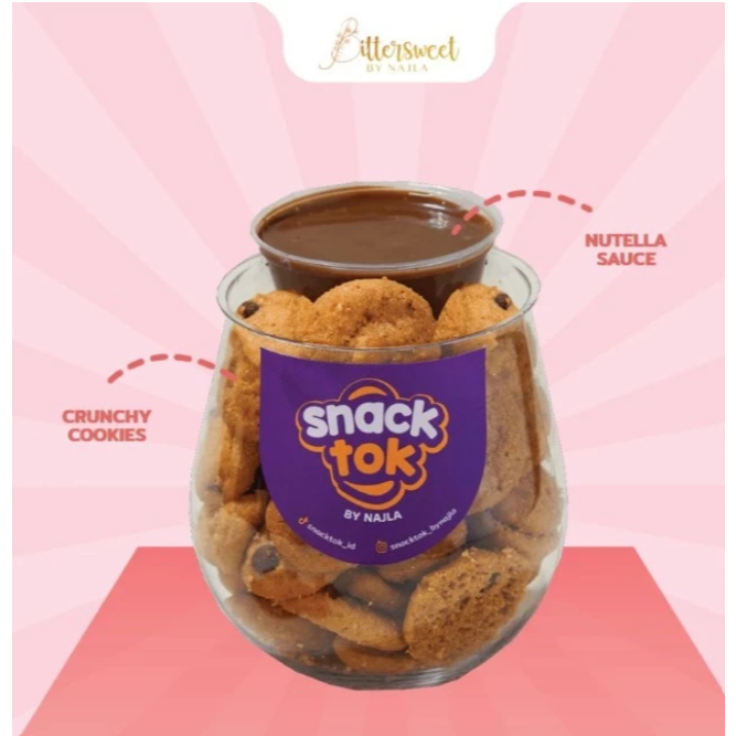 Bittersweet by Najla Snacktok DIP  Full Cookies Nutella