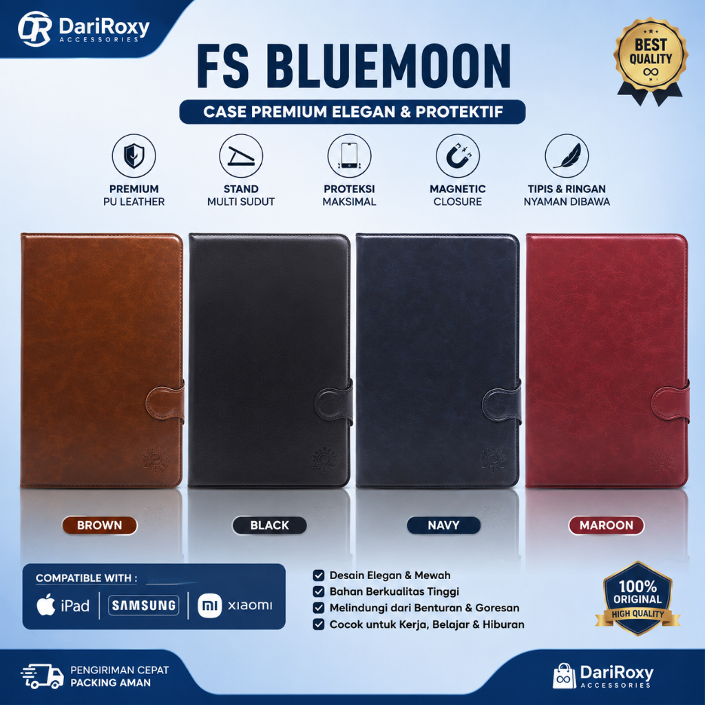 Case Tab Oppo Pad SE Flip Cover Case Model Dompet FS Bluemoon Tab