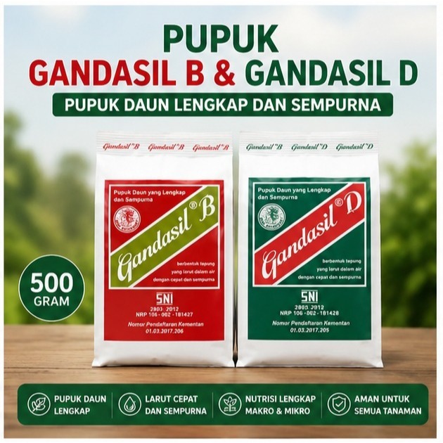 Promo Cod Pupuk Gandasil B Dan Gandasil D Ukuran 500Gram ><
