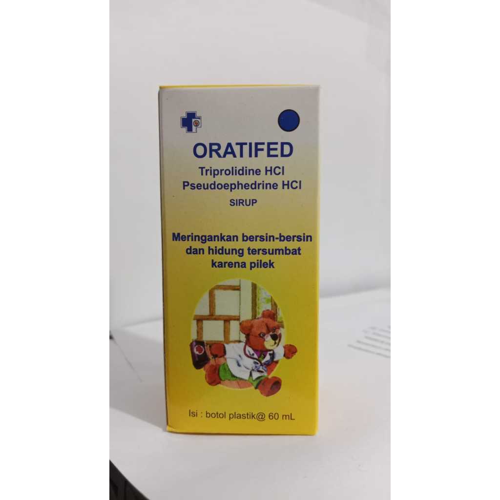 Oratified Sirup Triprolidine HCl Pseudoephedrine HCl 60mL Botol Plastik Untuk Anak