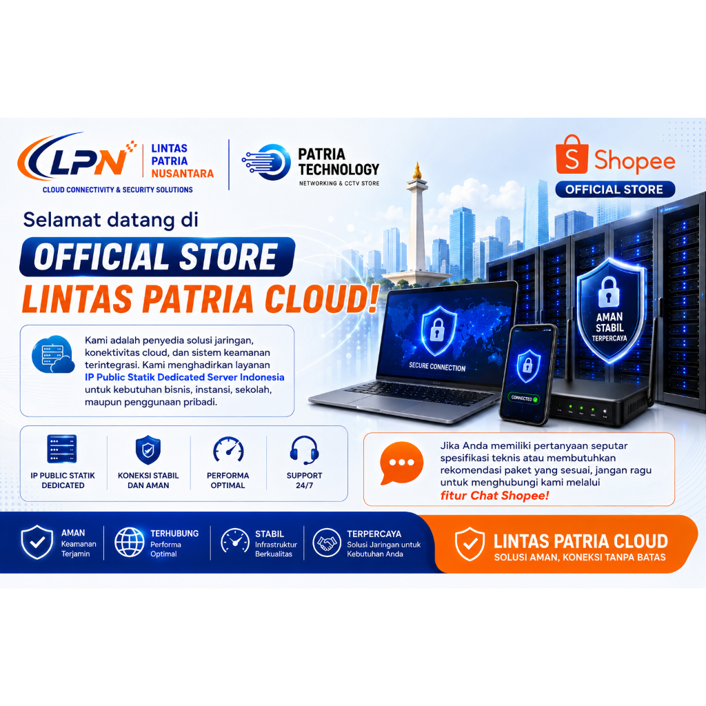 Sewa IP Public Statik Dedicated Indonesia VPN Tunnel L2TP SSTP OVPN IKEv2 Full Open Port