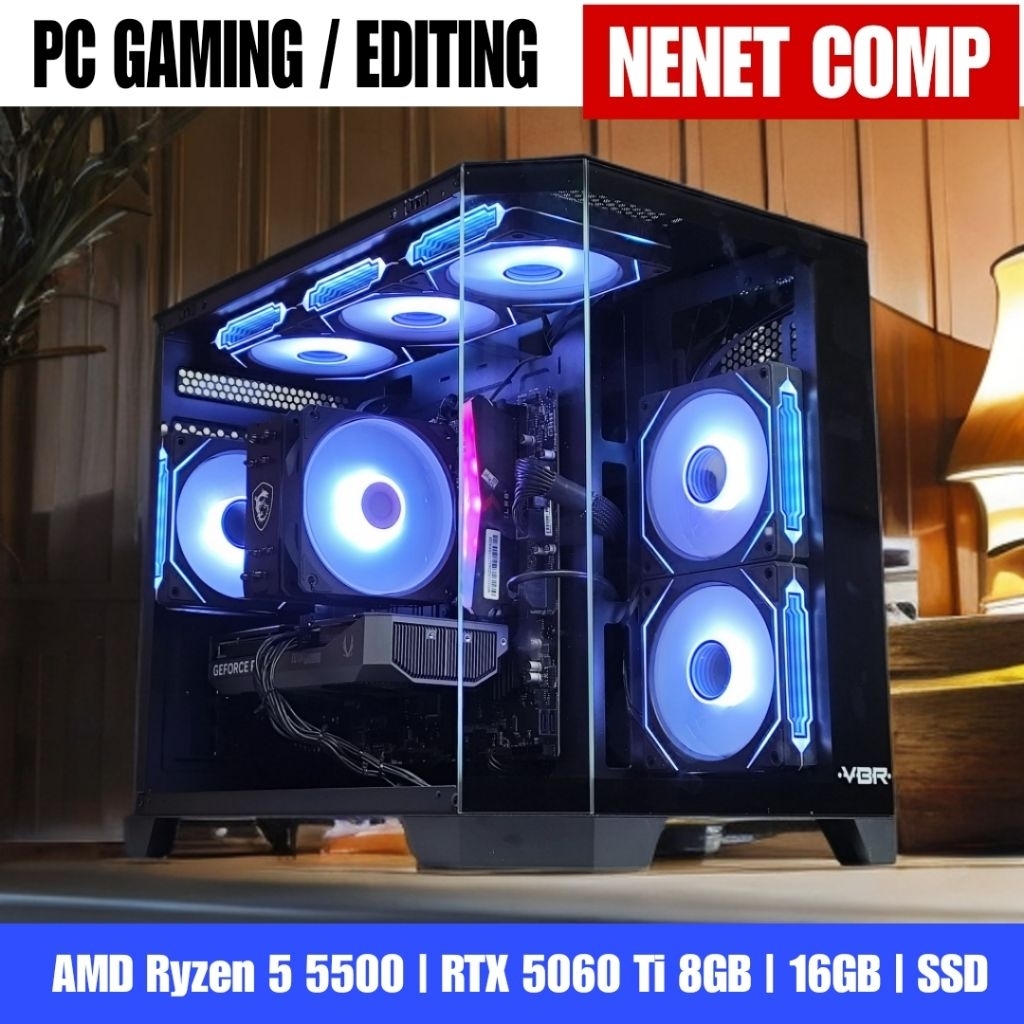 PC Gaming AMD Ryzen 5 5500 | RTX 5060 Ti 16GB | 16GB | NVMe