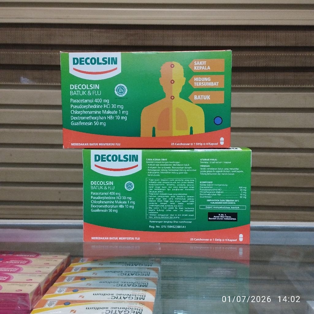 Decolsin Box 25 Strip Expired April 2029