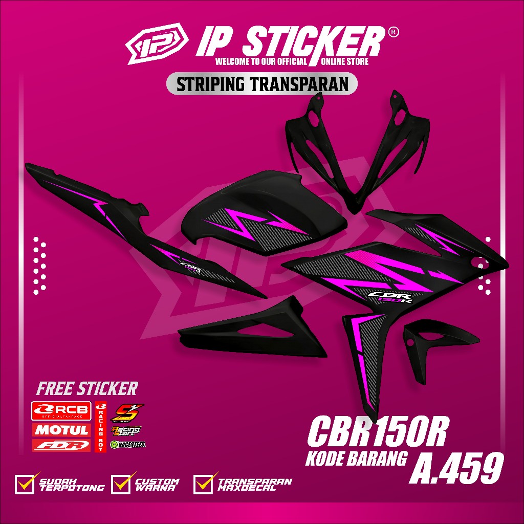STRIPING MOTOR HONDA CBR 150R  STRIPING CBR K45G/K45N SUDAH CUTTING KODE A.459