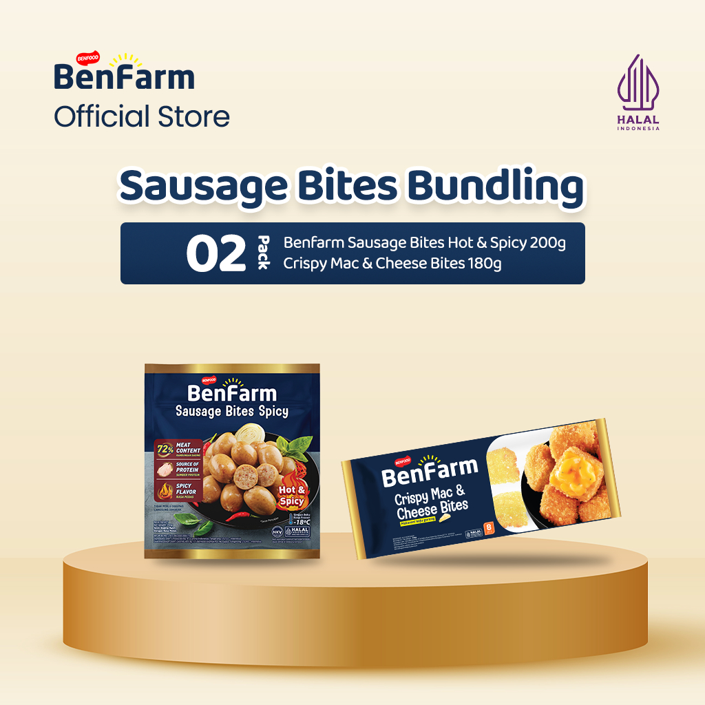 Benfarm Sausage Bites Hot and Spicy & Mac and Cheese Bites Package