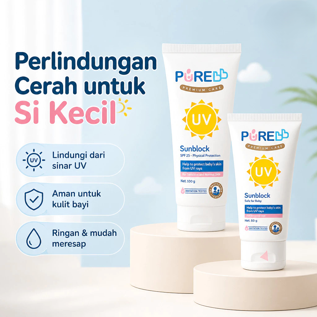PURE BB Baby Sunblock SPF 25 - Sunblock Anak