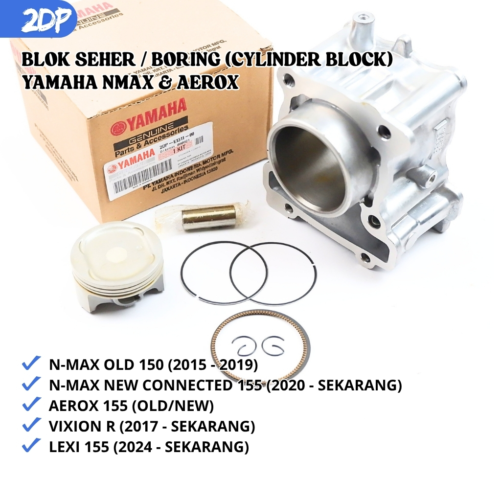 Blok Seher Yamaha Nmax Boring Blok Piston Mesin Set Yamaha N-MAX 155 Kode 2DP Original
