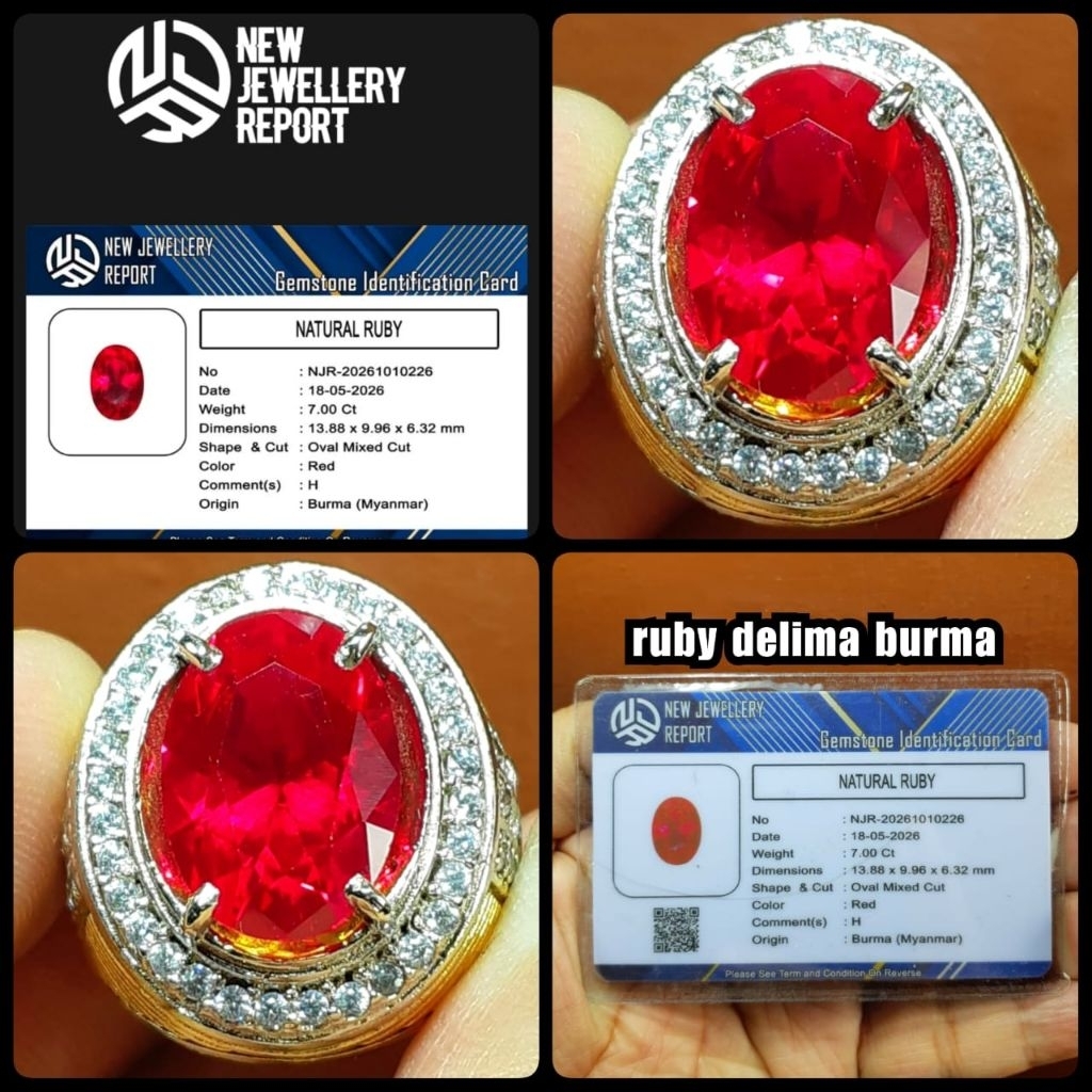 natural 100% batu Ruby delima Burma myanmar