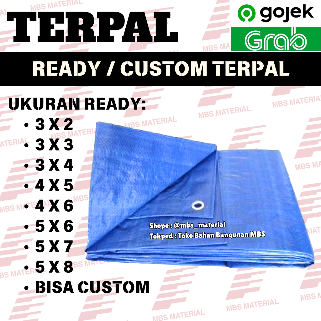 Terpal Biru / Terpal Ready / Custom Terpal / Tenda Terpal / Terpal HDPE / Terpal Plastik / Tutup Ten