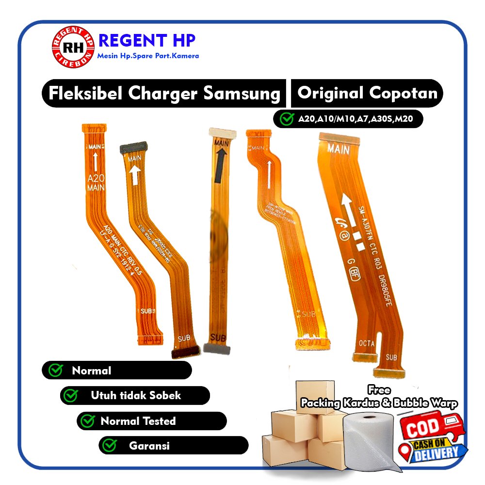 Fleksibel Charger Samsung Original Copotan Untuk A20, A10, M10, A7, A30S, M20