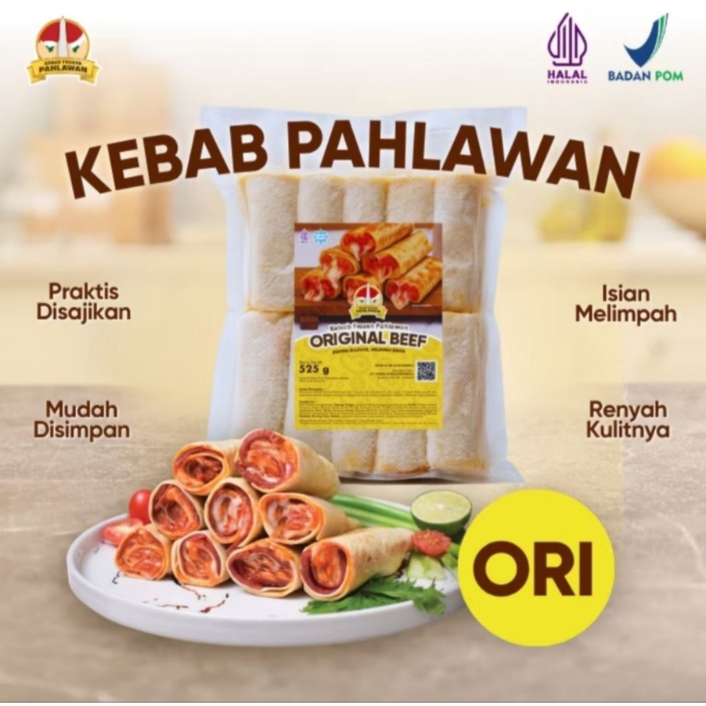 Kebab Frozen Pahlawan Original Beef