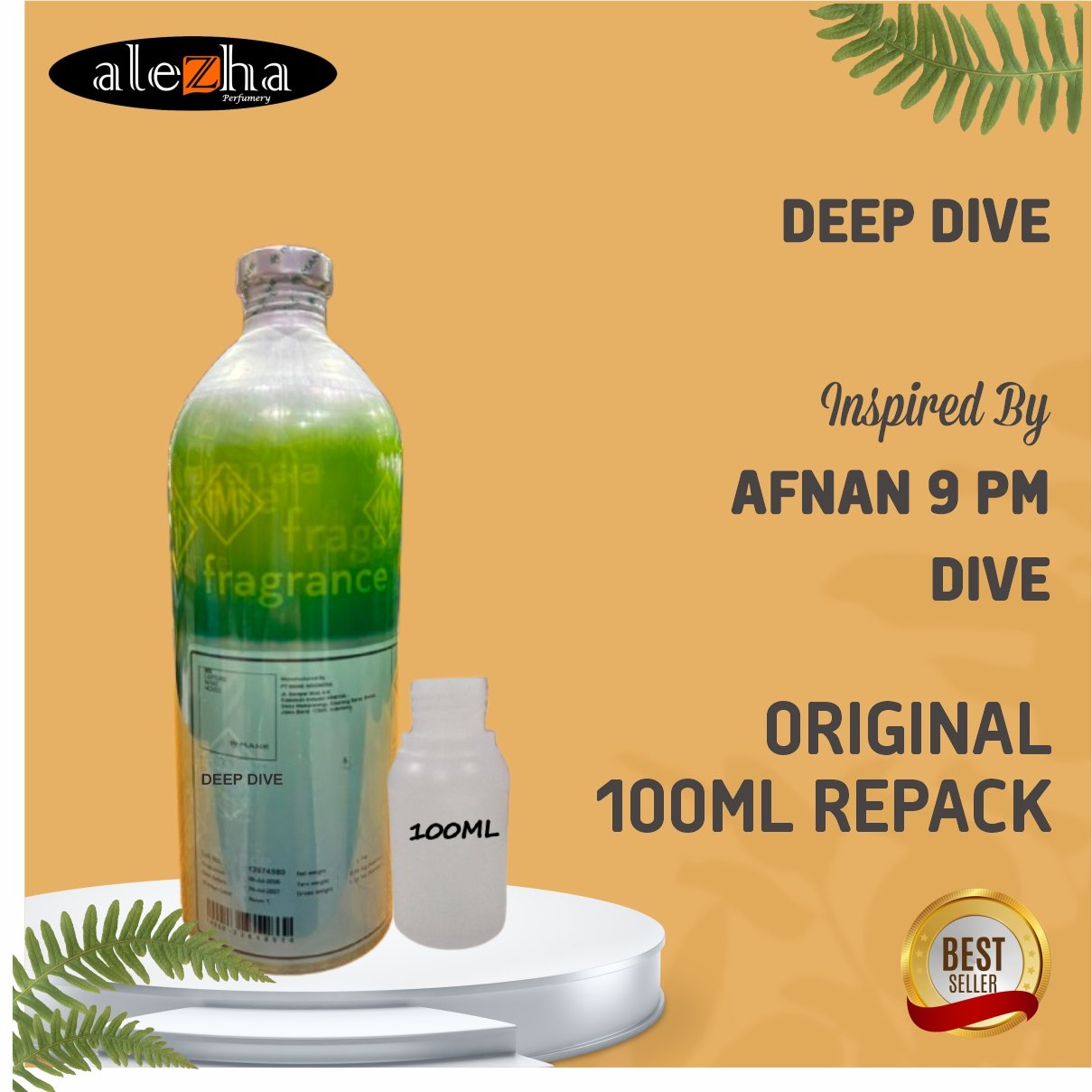 BIBIT PARFUM MURNI AFNAN 9PM DIVE (MANE) 100ML REPACK