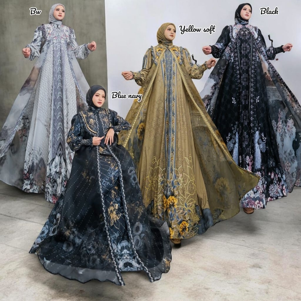 ELORA SERIES by ALYA  SYARI / GAMIS SET SYARI / GAMIS SET TERBARU
