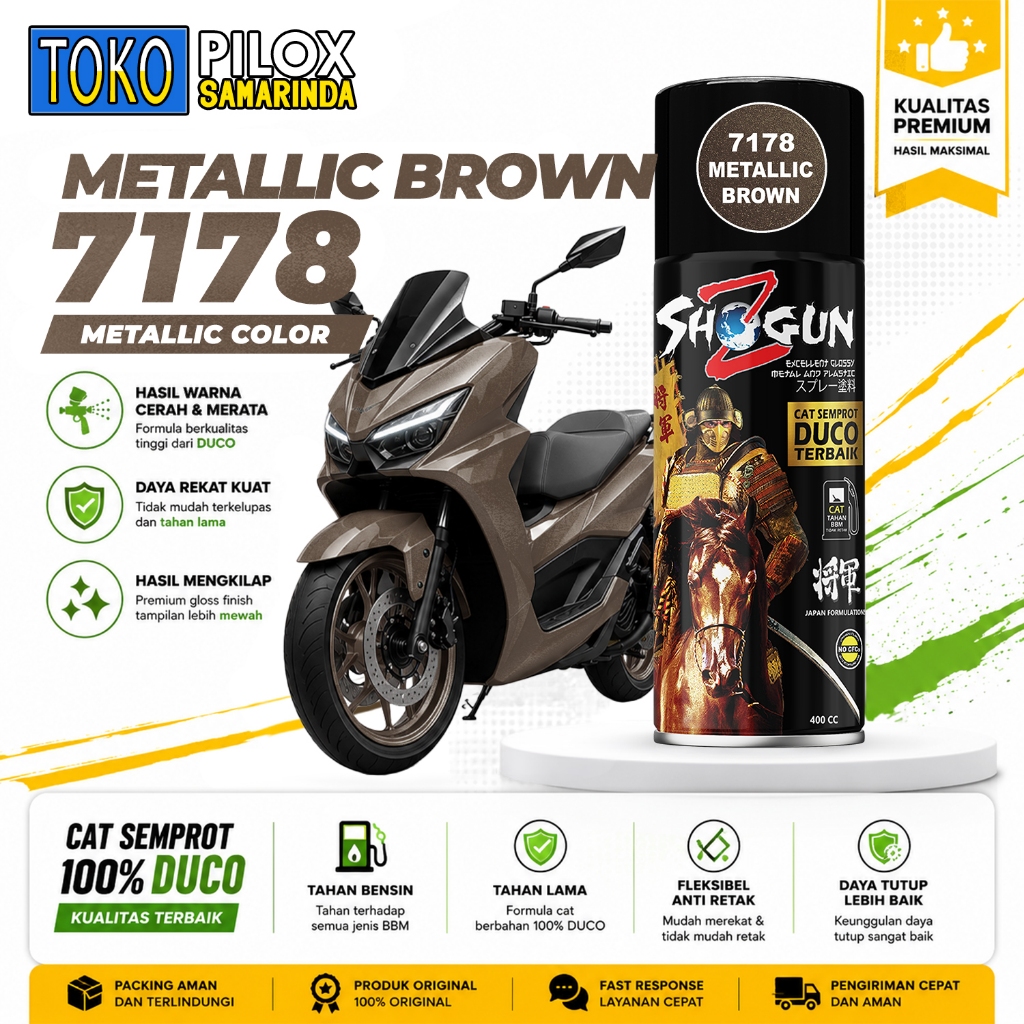 Cat Semprot Pilox Cokelat Metalik Brown Magnesium - Shogun Z Duco Metallic Brown 7178