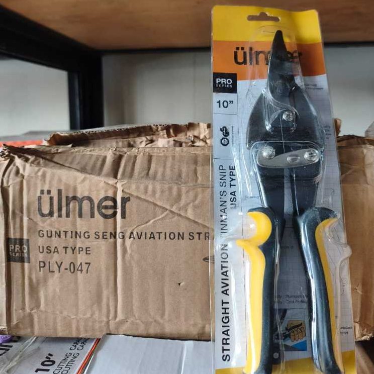 Gunting Seng Aviation Ulmer 10 Inch USA Type PLY-047 PRO Series Hitam Kuning