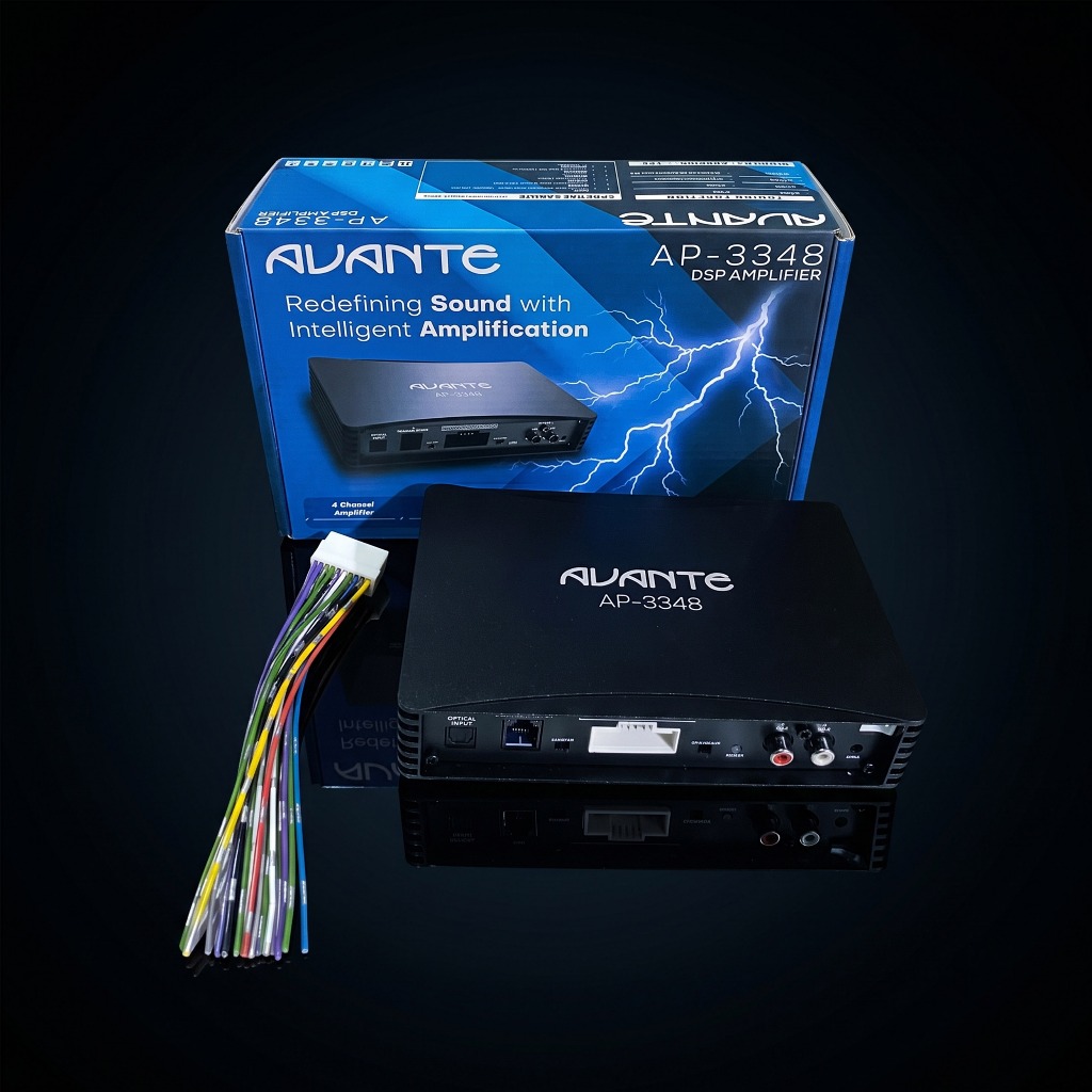 Avante AP-3348 DSP Amplifier Audio Mobil 8 Channel Output Built-In 4x45W Class D