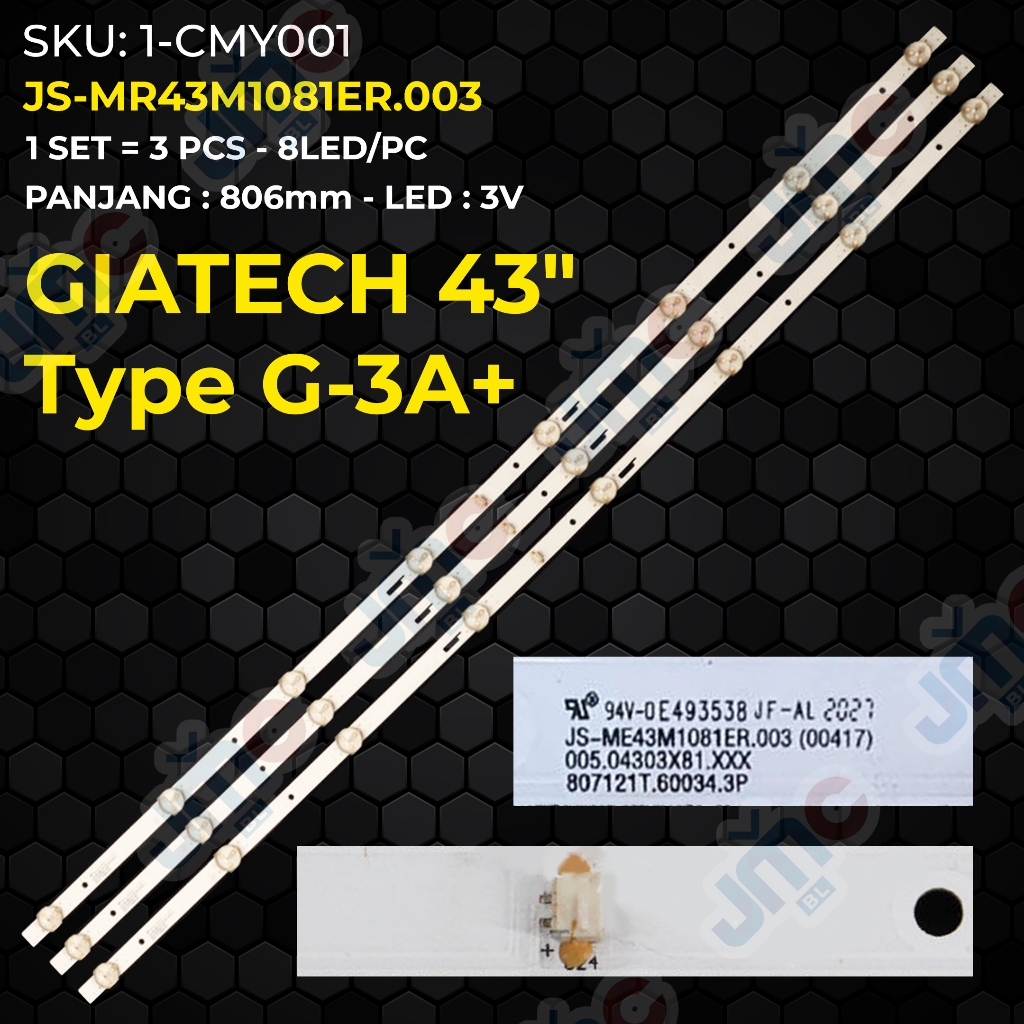 Backlight TV GIATECH 43 Inch 43" Type G-3A+ JS-MR43M1081ER.003