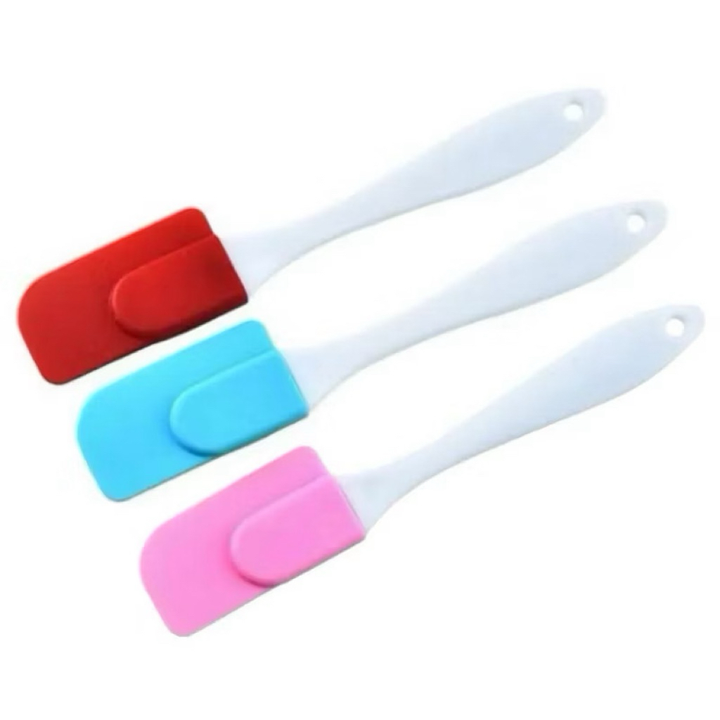 (GROSIRAN) Spatula Kue Silikon Tahan Panas Anti Lengket Spatula Silicone Pengaduk Adonan Kue Food Grade Elastis