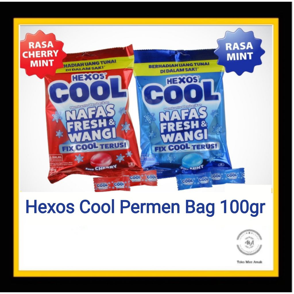 Hexos permen Cool nafas fresh & wangi bag 110gr