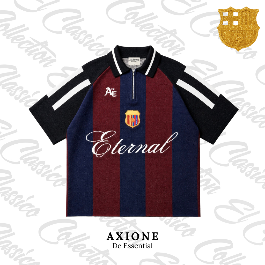 Axione Jersey Knit - Barca Boxy Fit Axione de Essential , Jersey knit tebal hangat lengan pendek sho