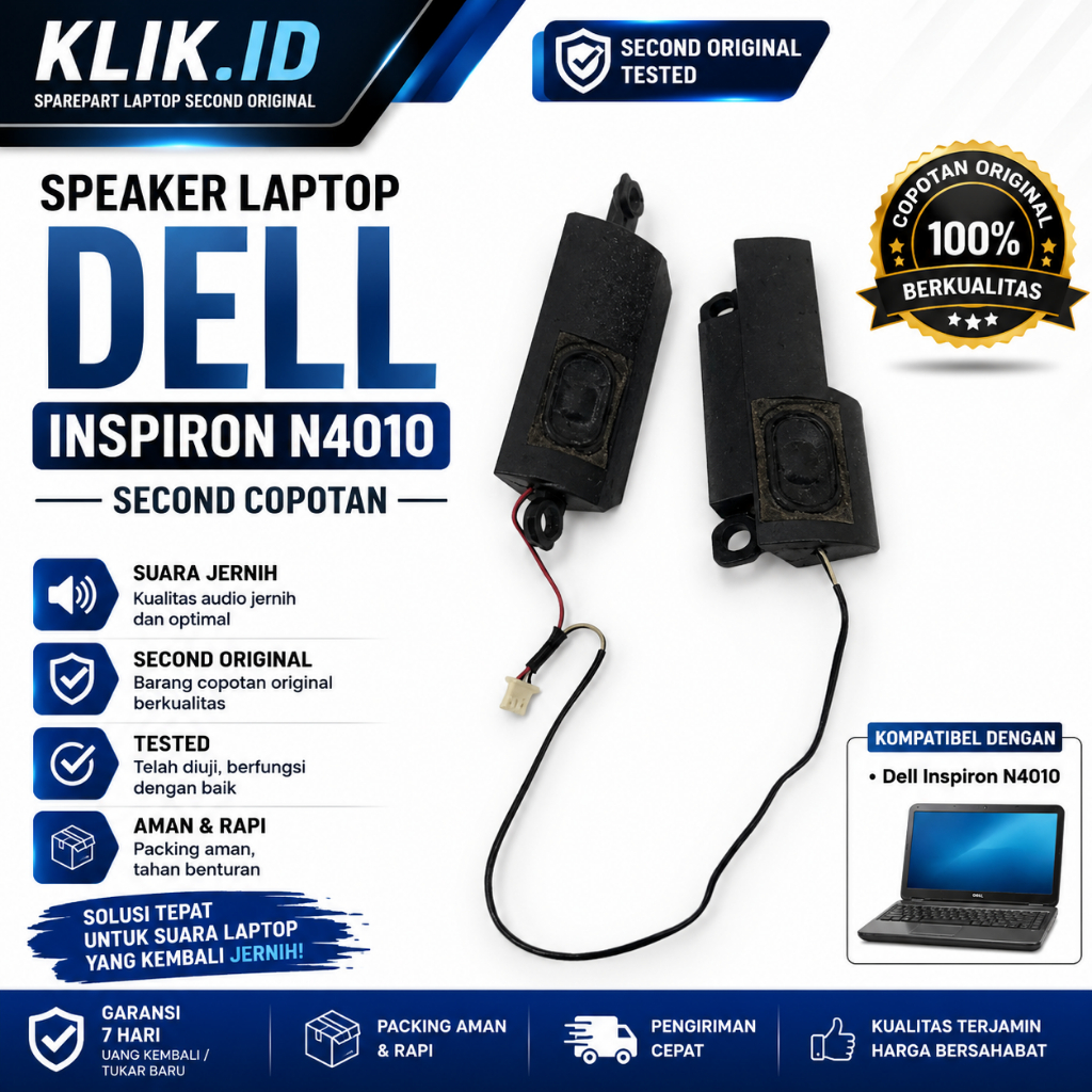 Original Speaker Dell Inspiron N4010 Internal Speaker Laptop Second Copotan Bergaransi Tested