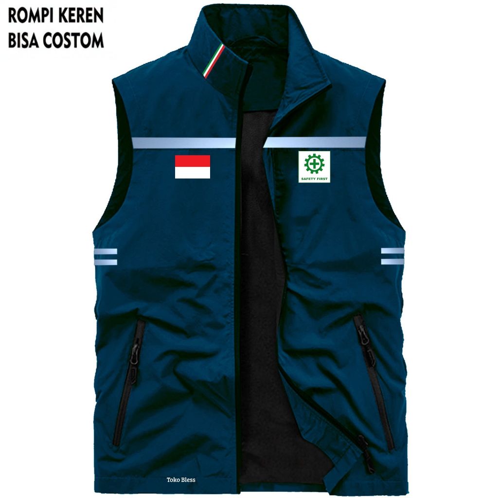 Termurah  Rompi Safety First / Rompi K3 Safety Proyek / Rompi Bisa Kustom / Rompi K3 Safety Proyek