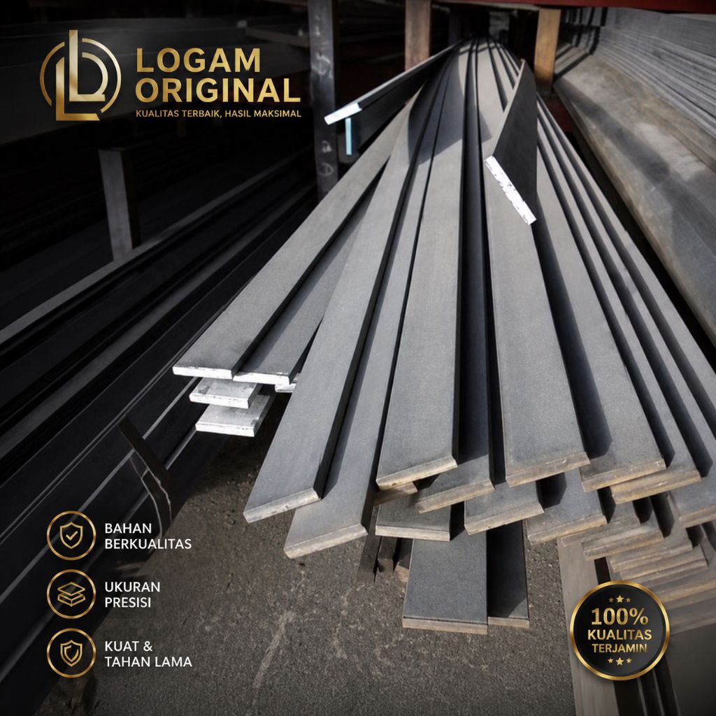Plat strip alumunium 5mm × 40mm × 20cm