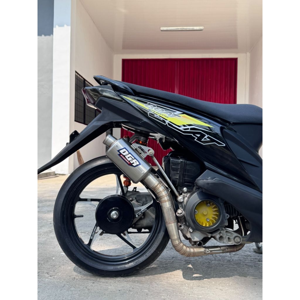 KNALPOT MODEL OVAL LEHERAN V.3 DGR EXHAUST BEAT KARBU
