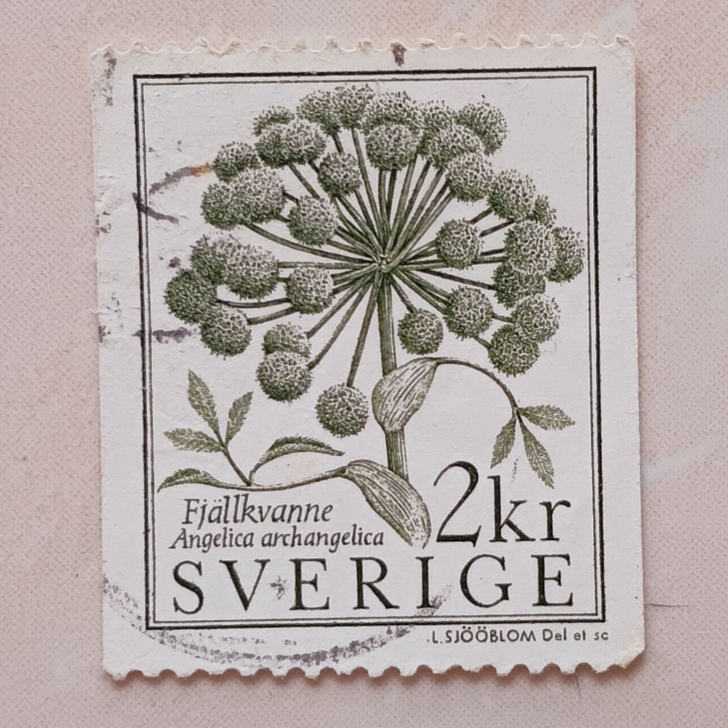 (AA) Perangko Swedia 1984 Mountain World - Angelica archangelika 2 krona Used