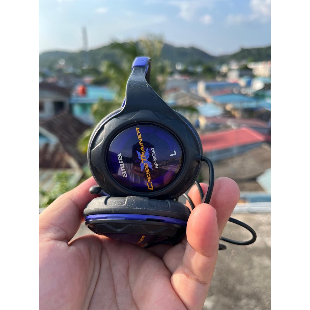 Headphone Aiwa HP-M034 Original Vintage Retro Kabel Headset Classic