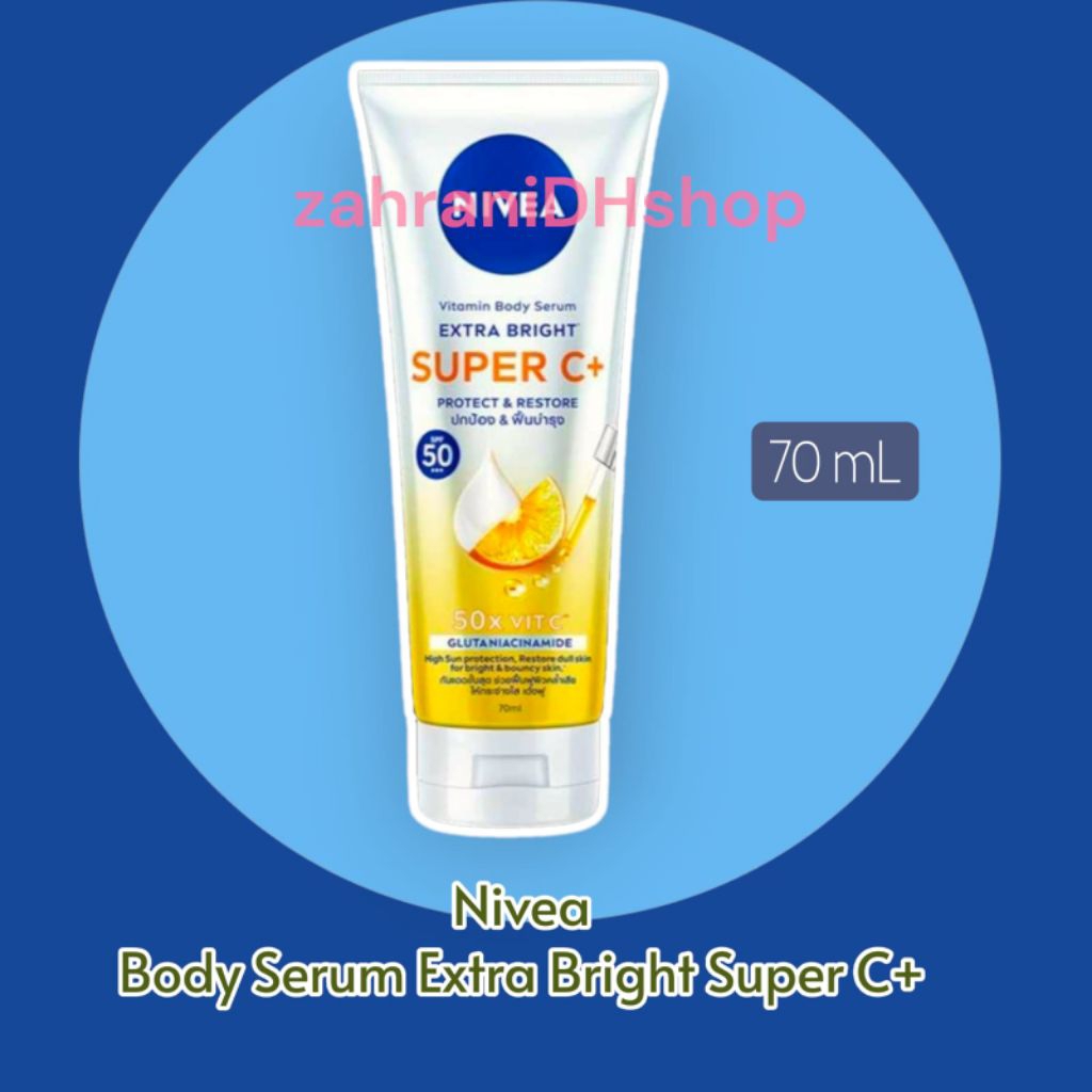 ~zahraniDHshop~Nivea Body Serum Extra Bright Super C+ 70mL