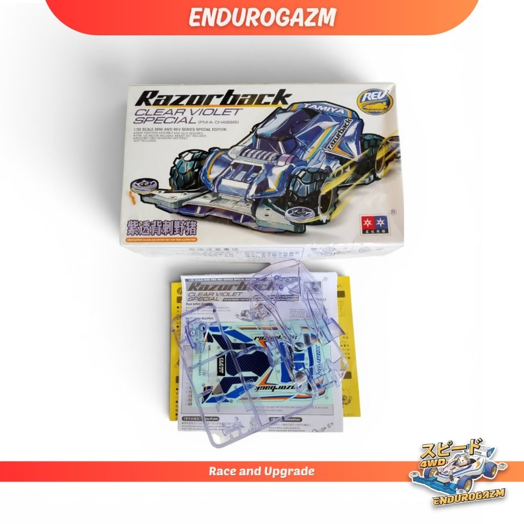 Body Tamiya Razorback Clear Violet Special FMA Chassis brand DAXING Sasis FM A