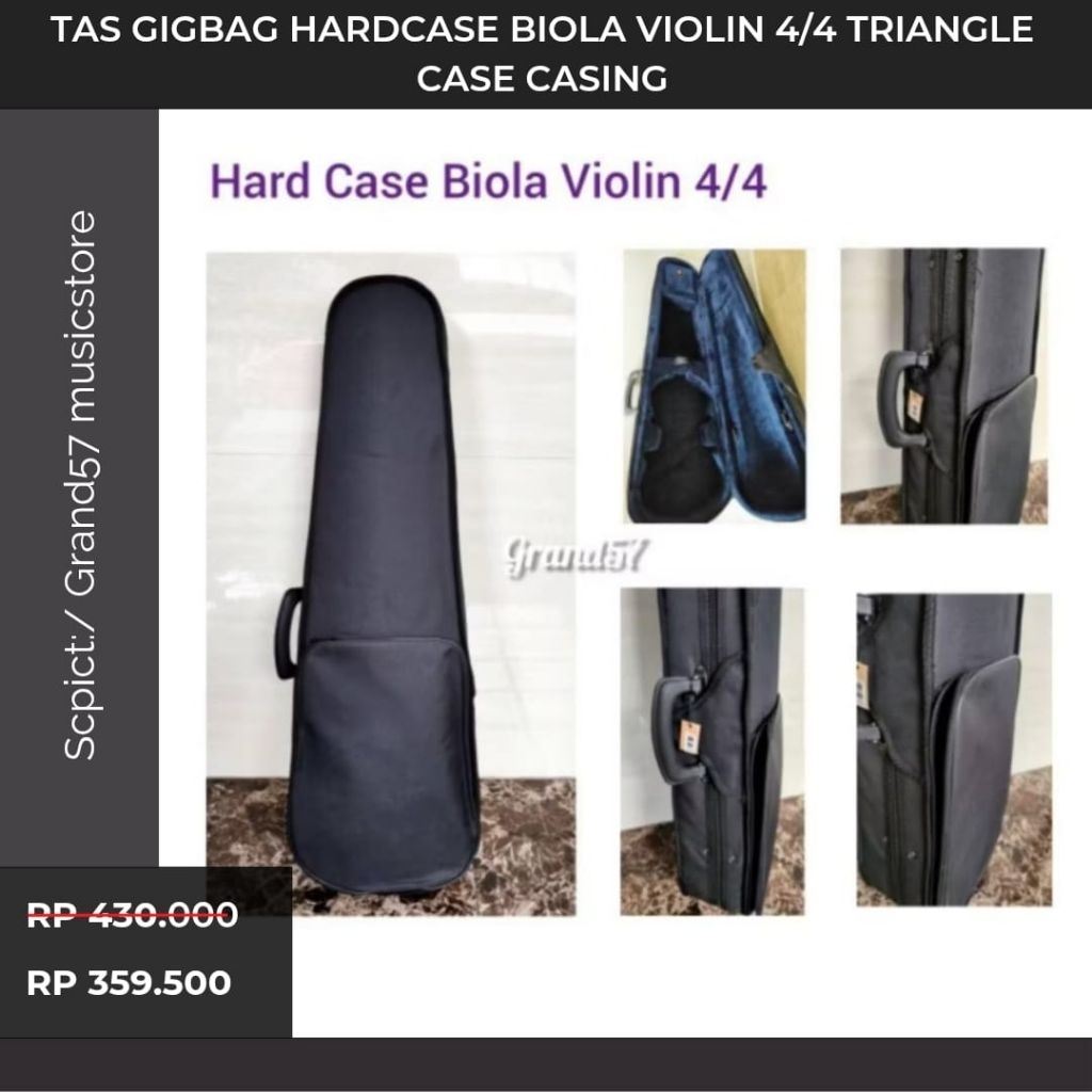 Promo Tas Gigbag Hardcase Biola Violin 4/4 Triangle Case Casing