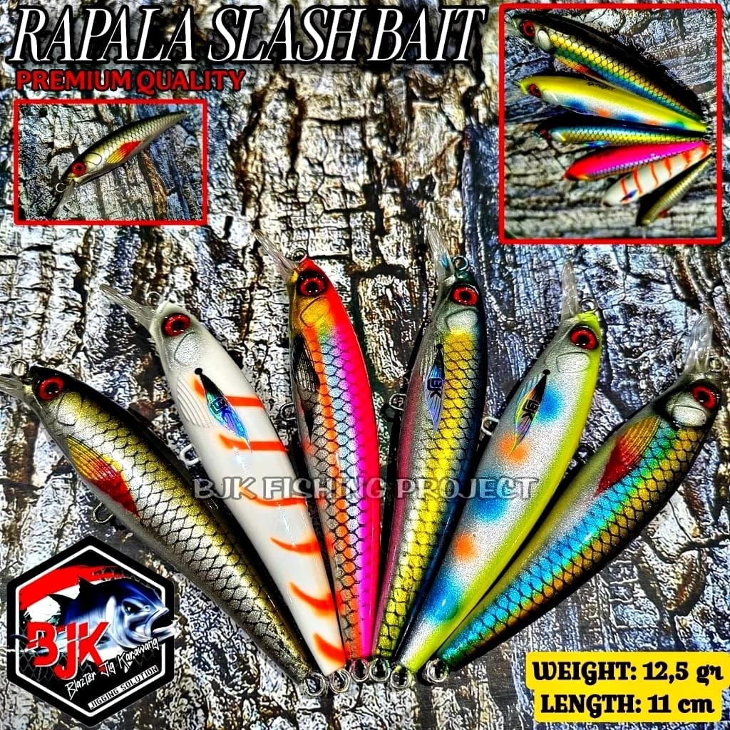 MINOW RAPALA SLASH BAIT 12,5g 11cm UMPAN PANCING CASTING BJK PROJECT