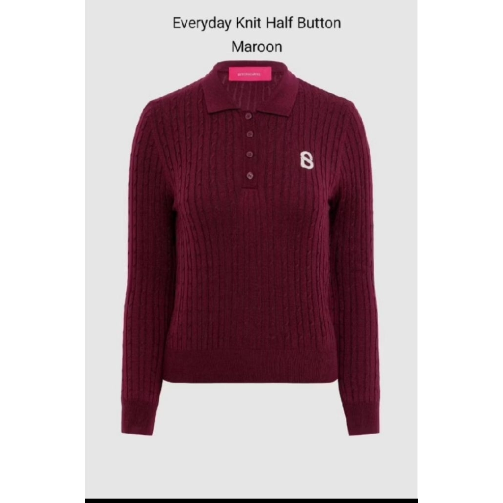 everyday knit half button