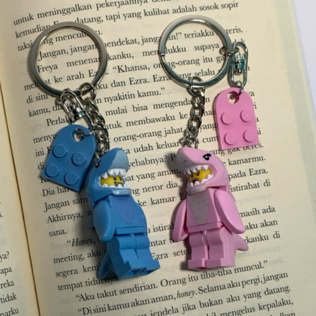 Keychain Hiu Couple | Keychain Lego
