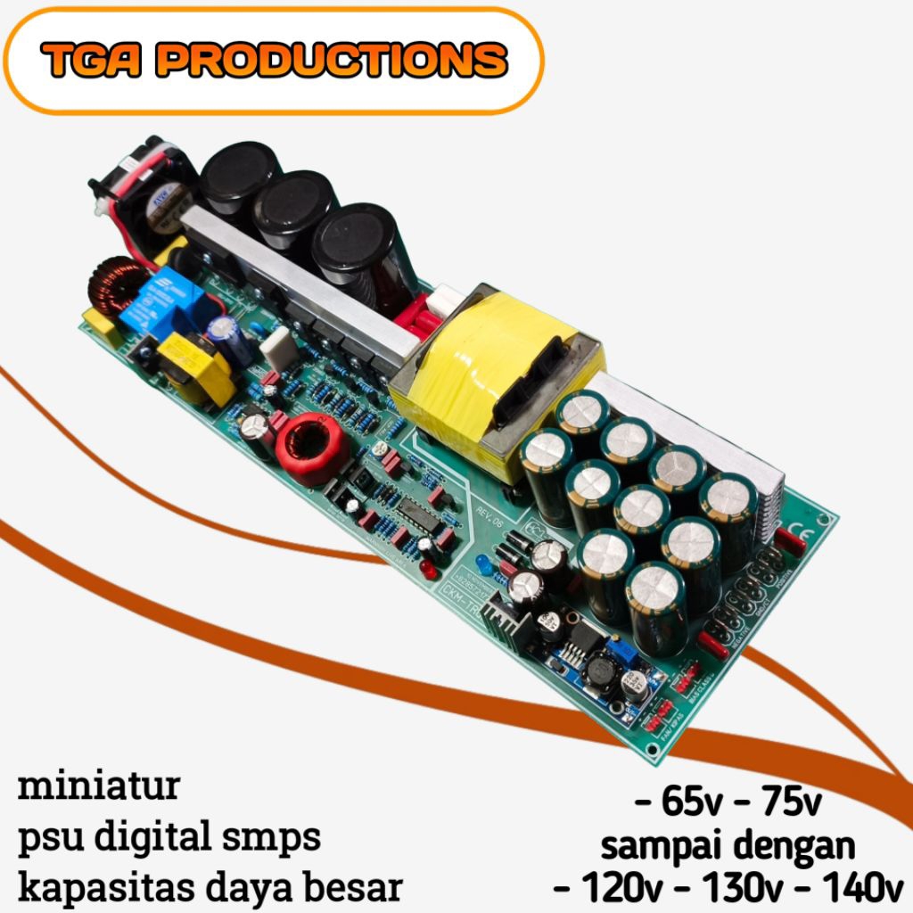 Power supply psu smps fullbridge ocp ct 40a daya besar 4500watt 65-140volt trafo suplay audio sound 