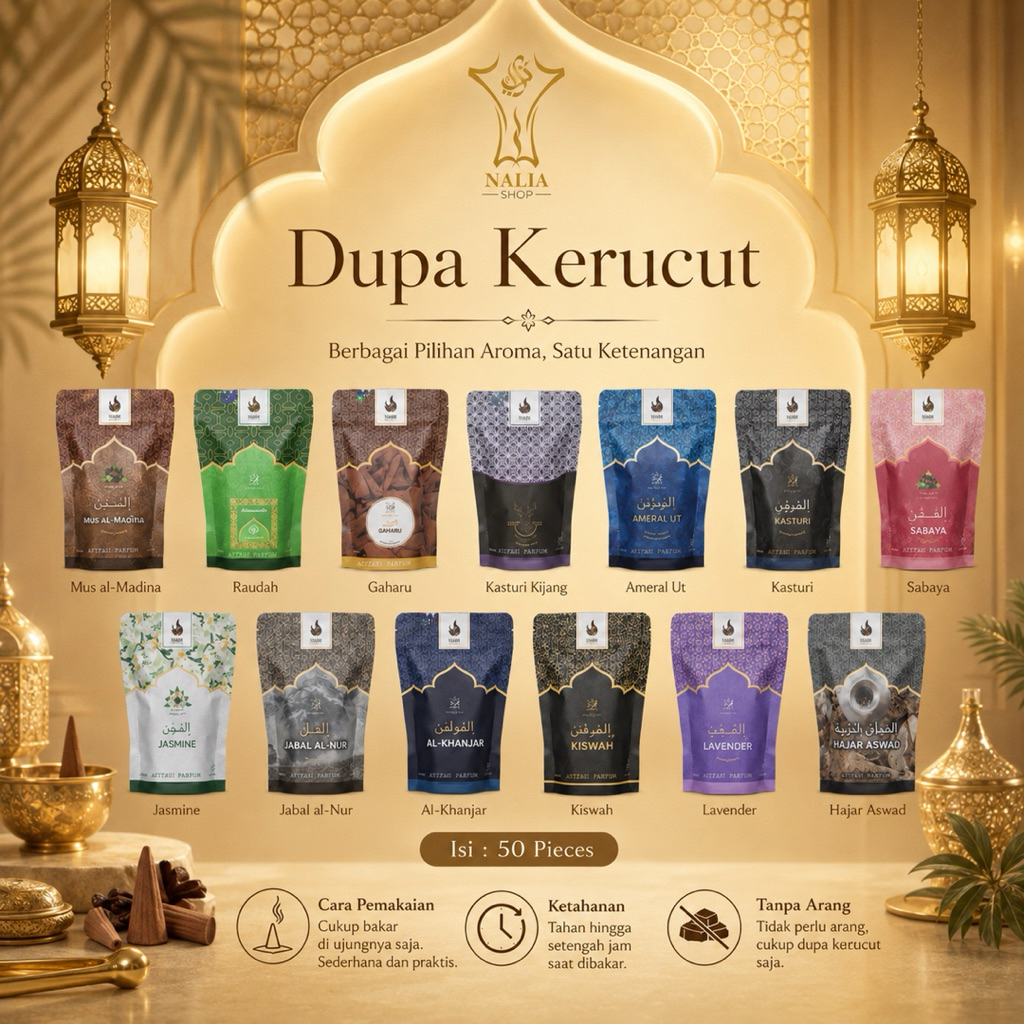 DUPA KERUCUT QODHA 50 Pcs Aroma   Gaharu jasmine