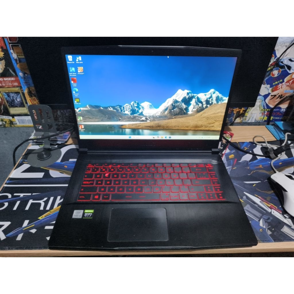 Laptop gaming msi gf65 thin 10ue i5 10700h rtx 3060 ram 8 SSD 256 layar 144hz