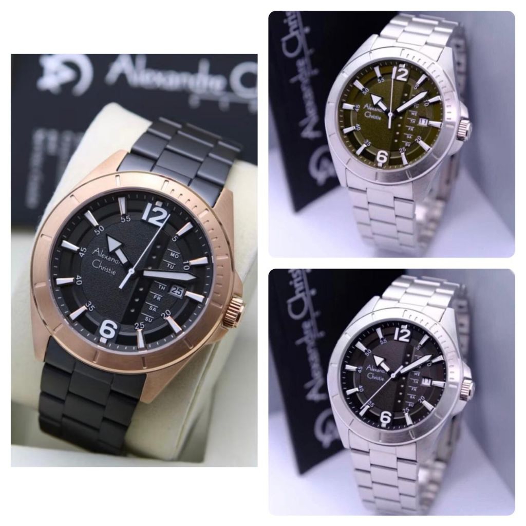JAM tangan pria Alexandre Christie 6535 AC 6535