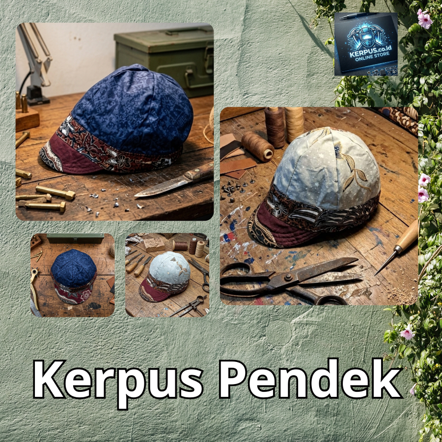 Topi Kerpus Pendek Proyek Motif Batik