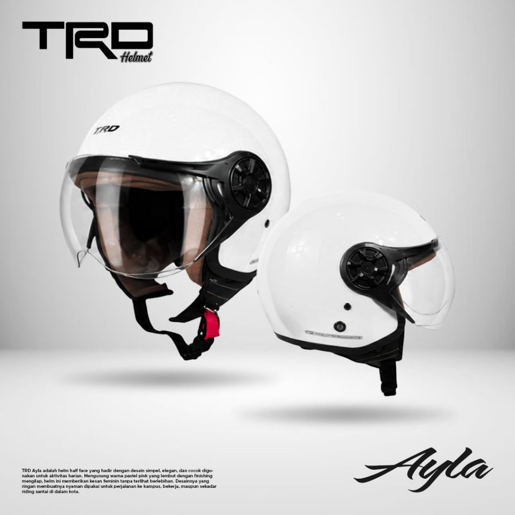 Helm Bogo Pilot Hijab Dewasa Wanita Remaja Stylish SNI Motorcycle