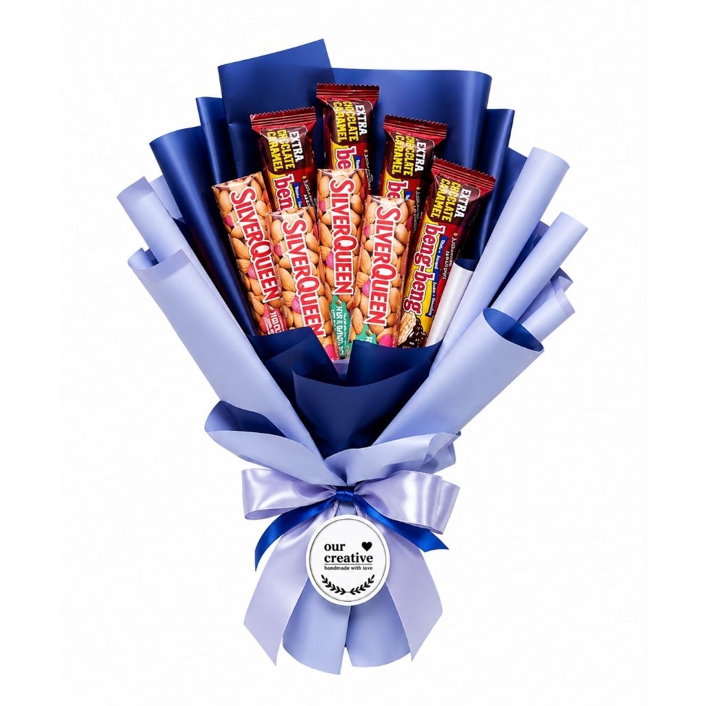 Bouquet Beng Beng SilverQueen | Bouquet SilverQueen | Buket Snack Handmade | Kado Wisuda Ulang Tahun