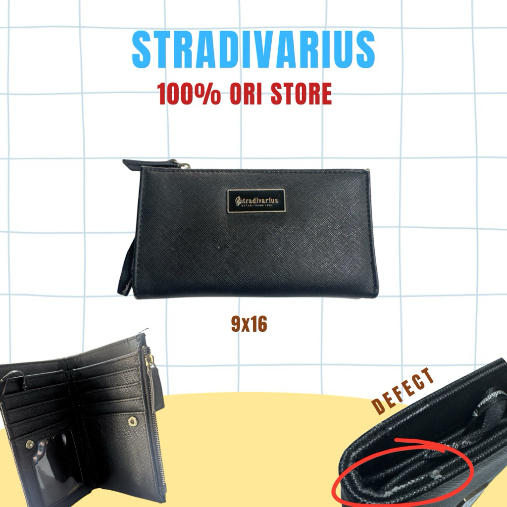 Preloved dompet STRADIVARIUS 100% Original Store /Dompet Wanita minimalis zip medium