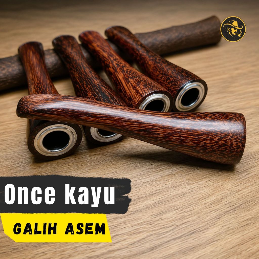 once piparokok cangklong galih asem panjang dan mini multi lubang tebal untuk kretek filter dan mild