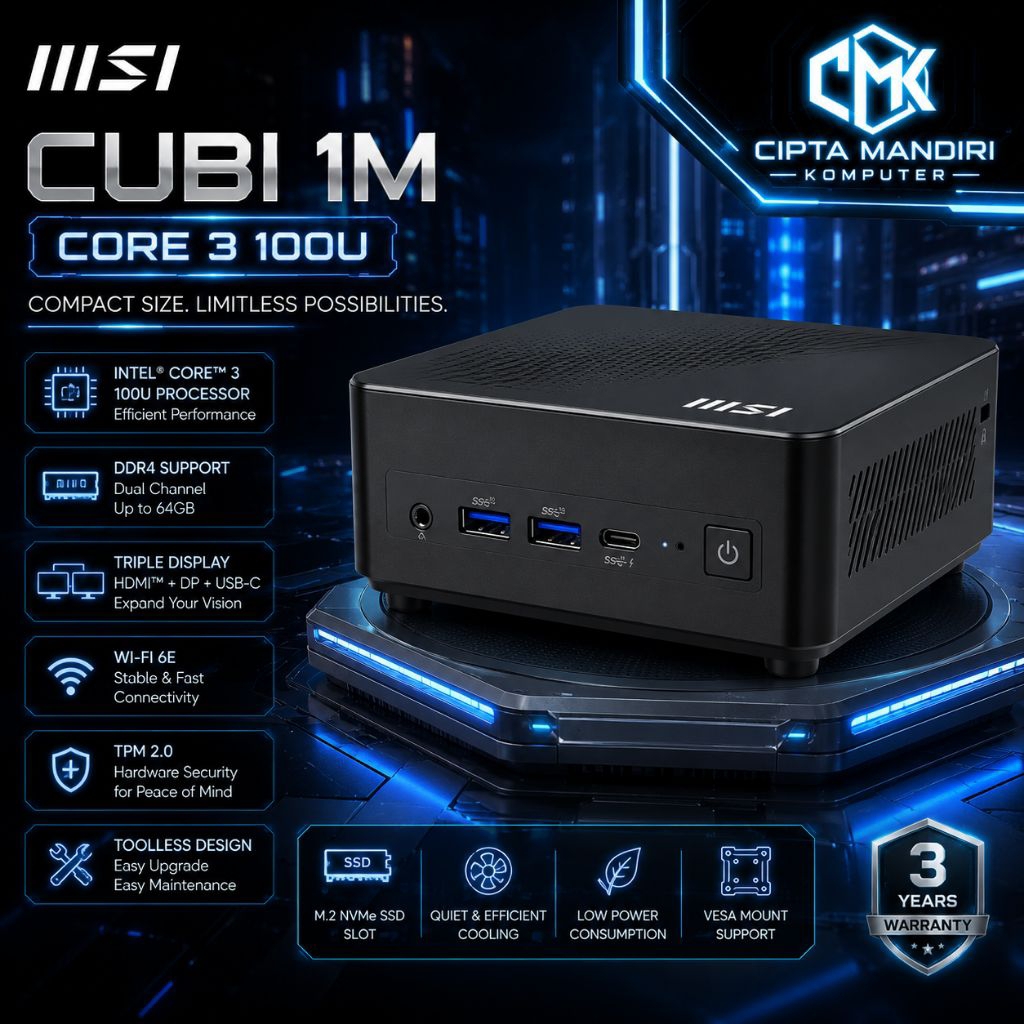 MSI MINI PC CUBI 5 1M ( Core 3 ) DDR4 FULLSET